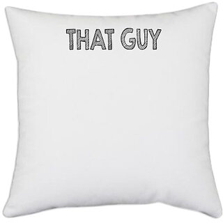                       UDNAG White Polyester 'Golf | world is okayest golfer' Pillow Cover [16 Inch X 16 Inch]                                              