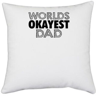                       UDNAG White Polyester 'Clever | Stay clever' Pillow Cover [16 Inch X 16 Inch]                                              