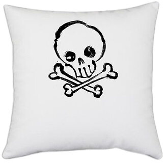                       UDNAG White Polyester 'Courage | Have courage and be kind' Pillow Cover [16 Inch X 16 Inch]                                              