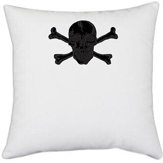                       UDNAG White Polyester 'Baby | Hey boo' Pillow Cover [16 Inch X 16 Inch]                                              