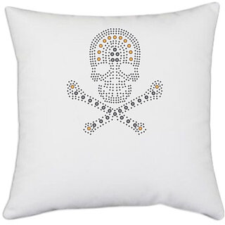                       UDNAG White Polyester 'Sea | Under the sea' Pillow Cover [16 Inch X 16 Inch]                                              