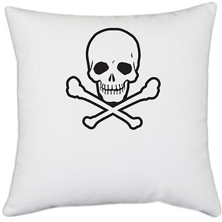                       UDNAG White Polyester 'Sea | Let the sea set you free' Pillow Cover [16 Inch X 16 Inch]                                              