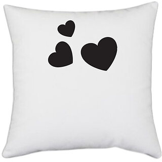                       UDNAG White Polyester 'Christmass | Christmas love' Pillow Cover [16 Inch X 16 Inch]                                              