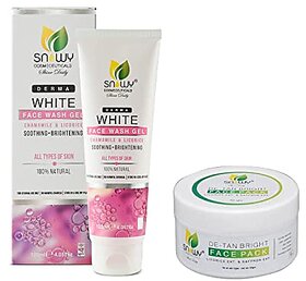 Snowy Cosmeceuticals Derma Chamomile White Face Wash With De-Tan Face Cream