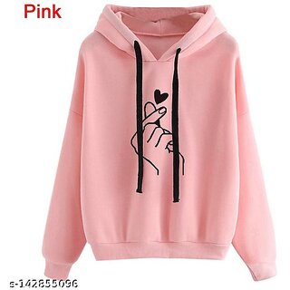                       SV-BABY PINK HAND PRINT SWEATSHIRT                                              
