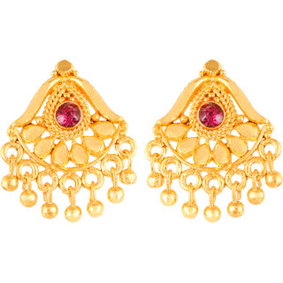 Traditional wear Gold Plated CZ earring for Women and Girls ( Pack of 1 pair Stud Earring) Traditional wear Gold Plated CZ earring for Women and Girls ( Pack of 1 pair Stud Earring)