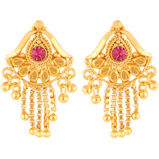                       Allure Beautiful Earrings Shimmering Beautiful Screw back Studs CZ earring for Women and Girls                                              