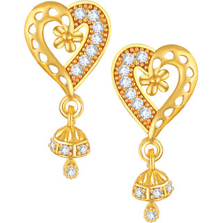                       Vighnaharta Sizzling star Gold Plated Screw back alloy dangler studs Jhumki Earring for Women and Girls [VFJ1884ERG ]                                              