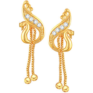                       Vighnaharta Sizzling  Allure Gold Plated Screw back alloy dangler studs Jhumki Earring for Women and Girls [VFJ1887ERG ]                                              