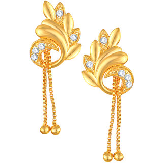                       Vighnaharta Traditional wear Gold Plated Screw back alloy dangler studs Jhumki Earring for Women and Girls [VFJ1888ERG ]                                              