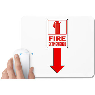 UDNAG White Mousepad 'Fire Extinguisher' for Computer / PC / Laptop [230 x 200 x 5mm]