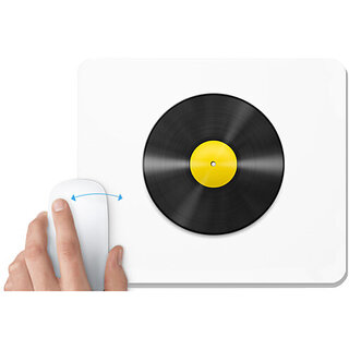                       UDNAG White Mousepad 'Casset | Record casset' for Computer / PC / Laptop [230 x 200 x 5mm]                                              