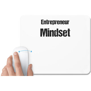                       UDNAG White Mousepad 'Entrepreneur | Mindset' for Computer / PC / Laptop [230 x 200 x 5mm]                                              