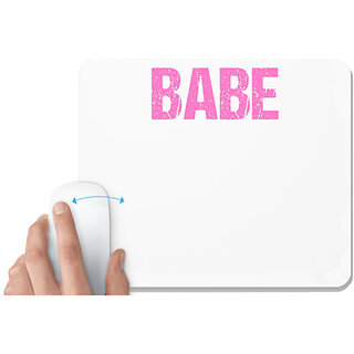                       UDNAG White Mousepad 'Babe' for Computer / PC / Laptop [230 x 200 x 5mm]                                              