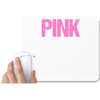                       UDNAG White Mousepad 'PINK' for Computer / PC / Laptop [230 x 200 x 5mm]                                              
