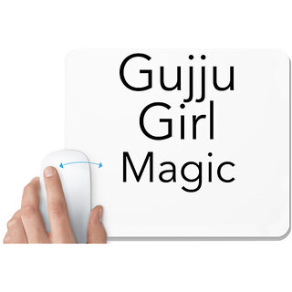                       UDNAG White Mousepad 'Gujrati | Gujju girl magic' for Computer / PC / Laptop [230 x 200 x 5mm]                                              