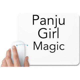                       UDNAG White Mousepad 'Panjabi | Punju Girl Magic' for Computer / PC / Laptop [230 x 200 x 5mm]                                              