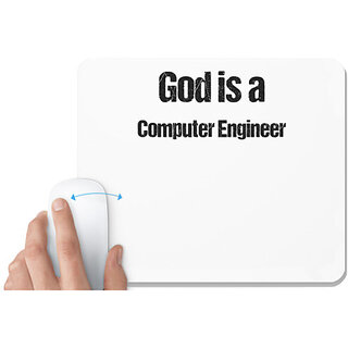                       UDNAG White Mousepad 'computer Engineer | is a computer Engineer' for Computer / PC / Laptop [230 x 200 x 5mm]                                              