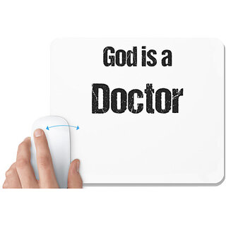                       UDNAG White Mousepad 'Doctor | is a Docter' for Computer / PC / Laptop [230 x 200 x 5mm]                                              