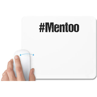                       UDNAG White Mousepad 'Hashtag | Mentoo' for Computer / PC / Laptop [230 x 200 x 5mm]                                              