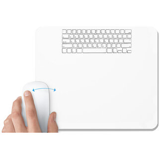                       UDNAG White Mousepad 'Keyboard | Laptop Keyboard' for Computer / PC / Laptop [230 x 200 x 5mm]                                              