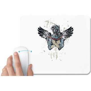                       UDNAG White Mousepad 'Death and guns' for Computer / PC / Laptop [230 x 200 x 5mm]                                              