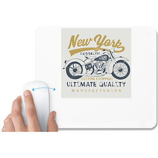                      UDNAG White Mousepad 'Motorcycle | Ultimate quality manufacturing' for Computer / PC / Laptop [230 x 200 x 5mm]                                              