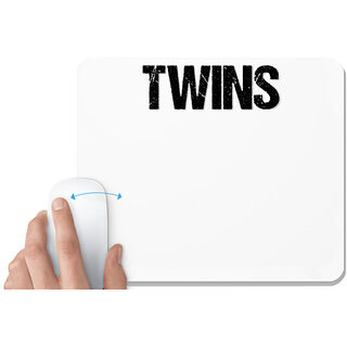                       UDNAG White Mousepad 'Twins' for Computer / PC / Laptop [230 x 200 x 5mm]                                              