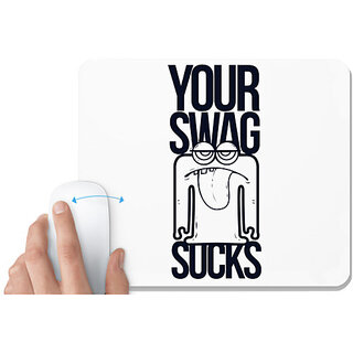                       UDNAG White Mousepad 'Meme | Young swag sucks' for Computer / PC / Laptop [230 x 200 x 5mm]                                              