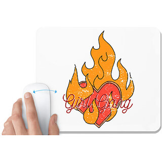                       UDNAG White Mousepad 'Hot Girl gang' for Computer / PC / Laptop [230 x 200 x 5mm]                                              