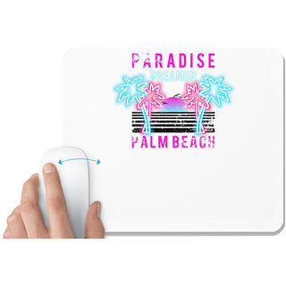                       UDNAG White Mousepad 'Beach | paradise palm beach' for Computer / PC / Laptop [230 x 200 x 5mm]                                              
