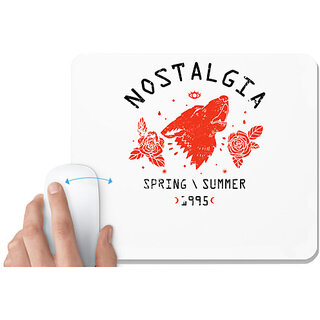                      UDNAG White Mousepad 'Nostalgia, spring and summer' for Computer / PC / Laptop [230 x 200 x 5mm]                                              