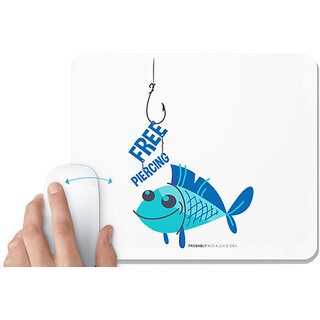                       UDNAG White Mousepad 'Free piercing' for Computer / PC / Laptop [230 x 200 x 5mm]                                              
