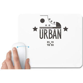                       UDNAG White Mousepad 'Urban' for Computer / PC / Laptop [230 x 200 x 5mm]                                              