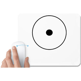                       UDNAG White Mousepad 'Music | Disc' for Computer / PC / Laptop [230 x 200 x 5mm]                                              