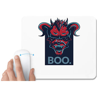                       UDNAG White Mousepad 'Death | Boo' for Computer / PC / Laptop [230 x 200 x 5mm]                                              