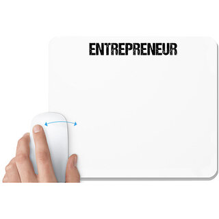                       UDNAG White Mousepad 'Entrepreneur | Entrepreneur' for Computer / PC / Laptop [230 x 200 x 5mm]                                              