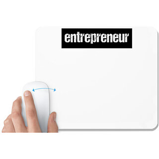                       UDNAG White Mousepad 'Entrepreneur' for Computer / PC / Laptop [230 x 200 x 5mm]                                              