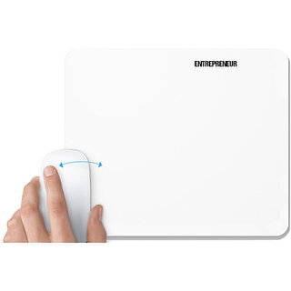                       UDNAG White Mousepad 'Entrepreneur | Pocket entrepreneur' for Computer / PC / Laptop [230 x 200 x 5mm]                                              