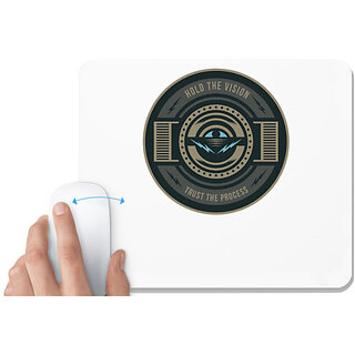                       UDNAG White Mousepad 'Vision | Hold the vision trust the process' for Computer / PC / Laptop [230 x 200 x 5mm]                                              