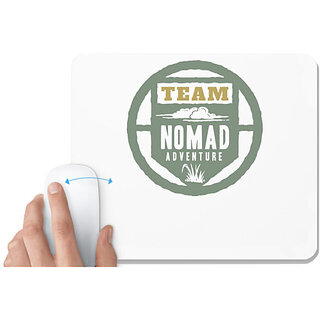                       UDNAG White Mousepad 'Team NOMAD adventure' for Computer / PC / Laptop [230 x 200 x 5mm]                                              