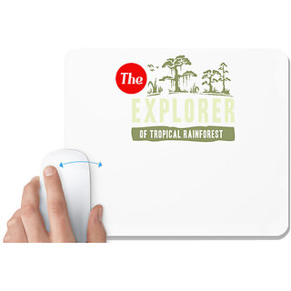                       UDNAG White Mousepad 'Explorer' for Computer / PC / Laptop [230 x 200 x 5mm]                                              
