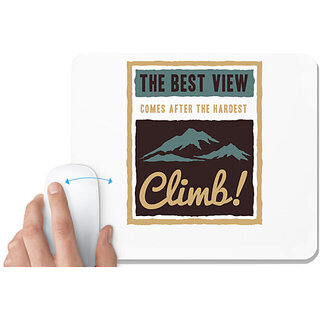                       UDNAG White Mousepad 'Mountain view' for Computer / PC / Laptop [230 x 200 x 5mm]                                              