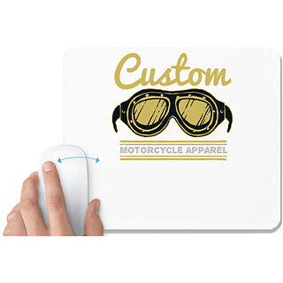                       UDNAG White Mousepad 'Custome motorcycle apparel' for Computer / PC / Laptop [230 x 200 x 5mm]                                              