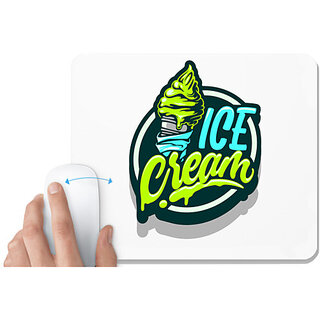                       UDNAG White Mousepad 'Ice Cream' for Computer / PC / Laptop [230 x 200 x 5mm]                                              