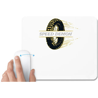                       UDNAG White Mousepad 'Speed Demon' for Computer / PC / Laptop [230 x 200 x 5mm]                                              