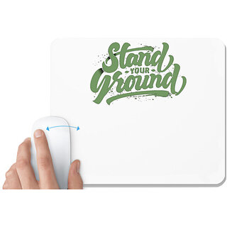                       UDNAG White Mousepad 'Stand your ground' for Computer / PC / Laptop [230 x 200 x 5mm]                                              