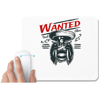                       UDNAG White Mousepad 'Wild west | Dead and alive' for Computer / PC / Laptop [230 x 200 x 5mm]                                              