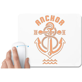                       UDNAG White Mousepad 'Anchor' for Computer / PC / Laptop [230 x 200 x 5mm]                                              