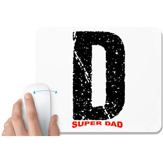                       UDNAG White Mousepad 'Super Dad | The Super Dad' for Computer / PC / Laptop [230 x 200 x 5mm]                                              